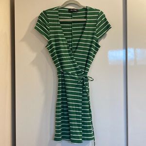 Reformation Striped Wrap Dress